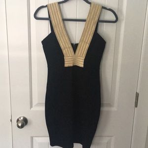 NWT - Black and gold dress